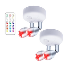 Carregar imagem no visualizador da galeria, Spot Flexível Duplo Luz de LED com 13 Cores e Controle Remoto