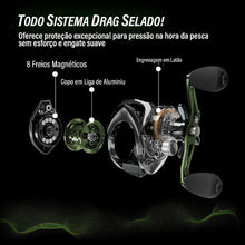 Carregar imagem no visualizador da galeria, Carretilha Shimano 7:2:1 - 8kg Drag + Óculos Pescador Grátis