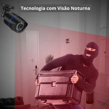 Carregar imagem no visualizador da galeria, Câmera CFTV C/ Sensor de Movimento FullHD 4K a Prova D'água
