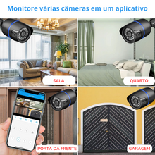 Carregar imagem no visualizador da galeria, Câmera CFTV C/ Sensor de Movimento FullHD 4K a Prova D'água
